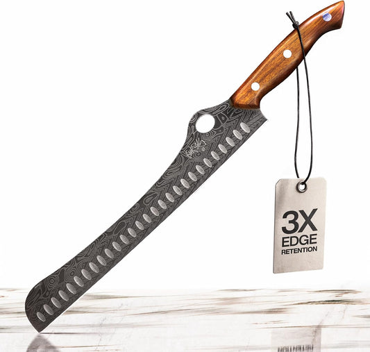 ® SteelFang Edition – Japanese Brisket Knife 12" with Rosewood Handle | Premium Butcher & Carving Knife for Meat, BBQ, and Brisket Slicing – Ultra Sharp High-Carbon Stainless Steel Blade