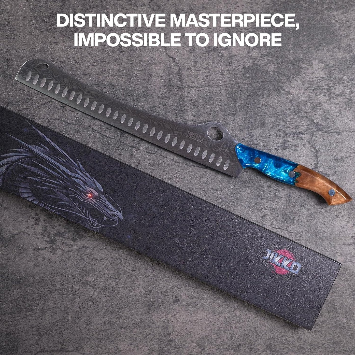 ® SteelFang Edition – Japanese Brisket Knife 12" with Rosewood Handle | Premium Butcher & Carving Knife for Meat, BBQ, and Brisket Slicing – Ultra Sharp High-Carbon Stainless Steel Blade