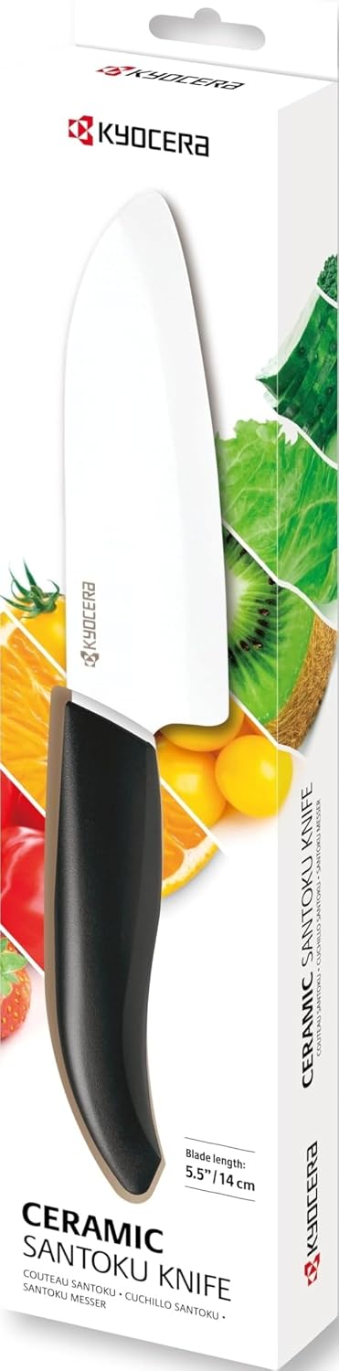 FK-140-WH Ceramic Santoku, Chef Knife for Your Cooking Needs, 5.5”, White
