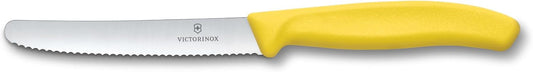 Swiss Classic, Tomato and Table Knife, Extra Sharp Blade, Wavy Edge, 11 cm, Stainless Steel, Yellow