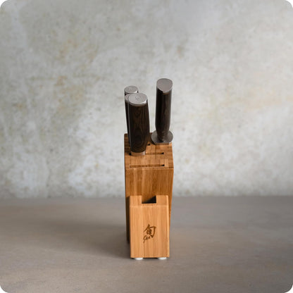Premier 8 Piece Professional Block Set | Includes 6 Premier Knives, Honing Steel and 11-Slot Bamboo Knife Block, Handcrafted, Pakkawood Handle