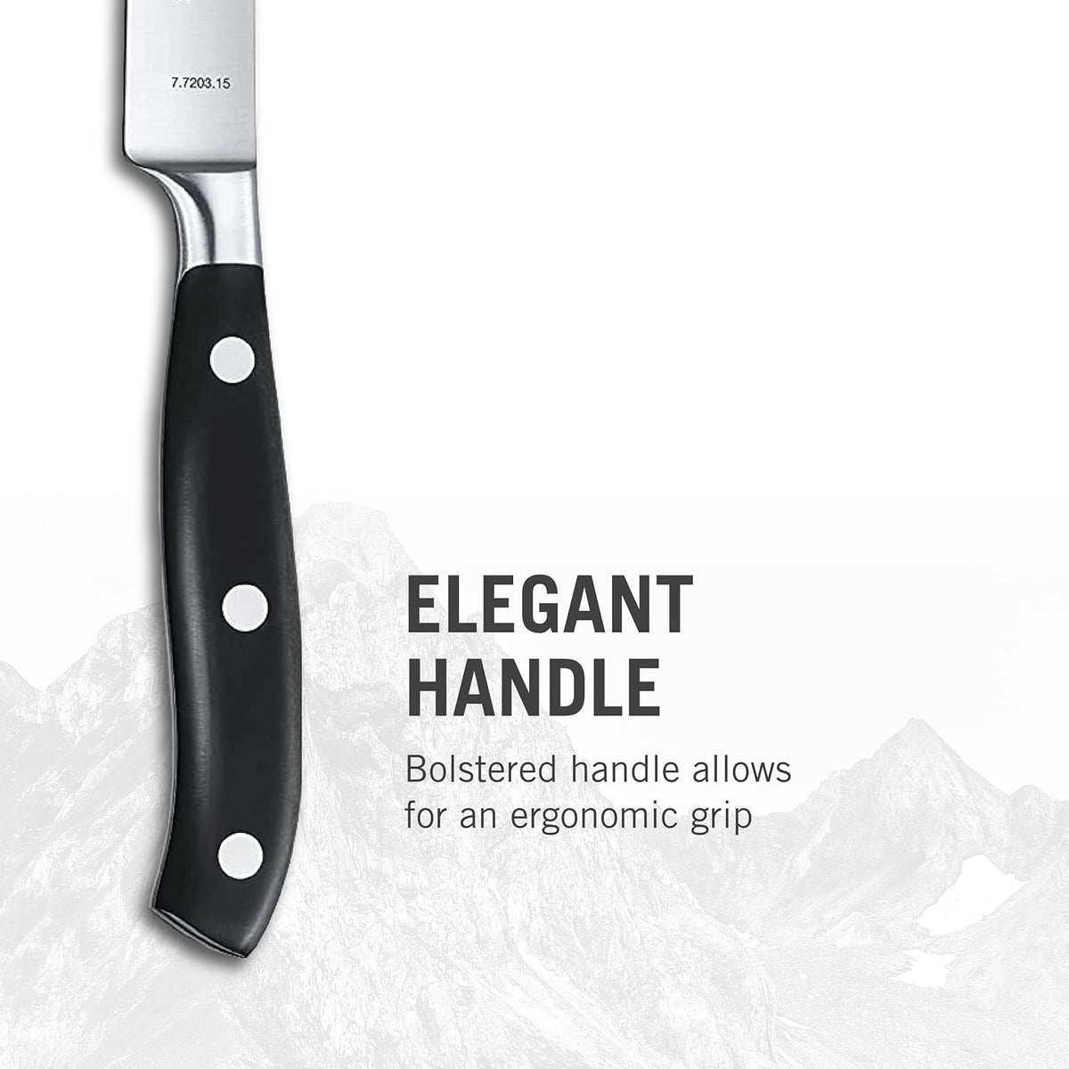 Grand Maître 6" Chef's Knife - Stainless Steel Kitchen Slicer | high-carbon blade with ergonomic non-slip handle. Professional Swiss quality for meat and vegetable prep