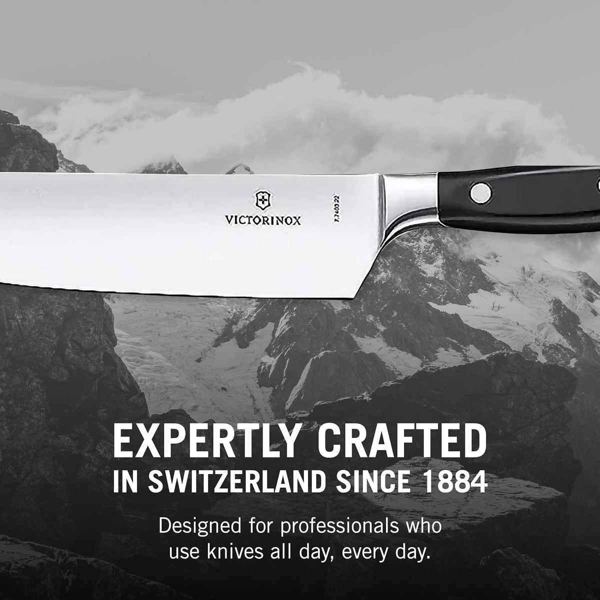Grand Maître 6" Chef's Knife - Stainless Steel Kitchen Slicer | high-carbon blade with ergonomic non-slip handle. Professional Swiss quality for meat and vegetable prep