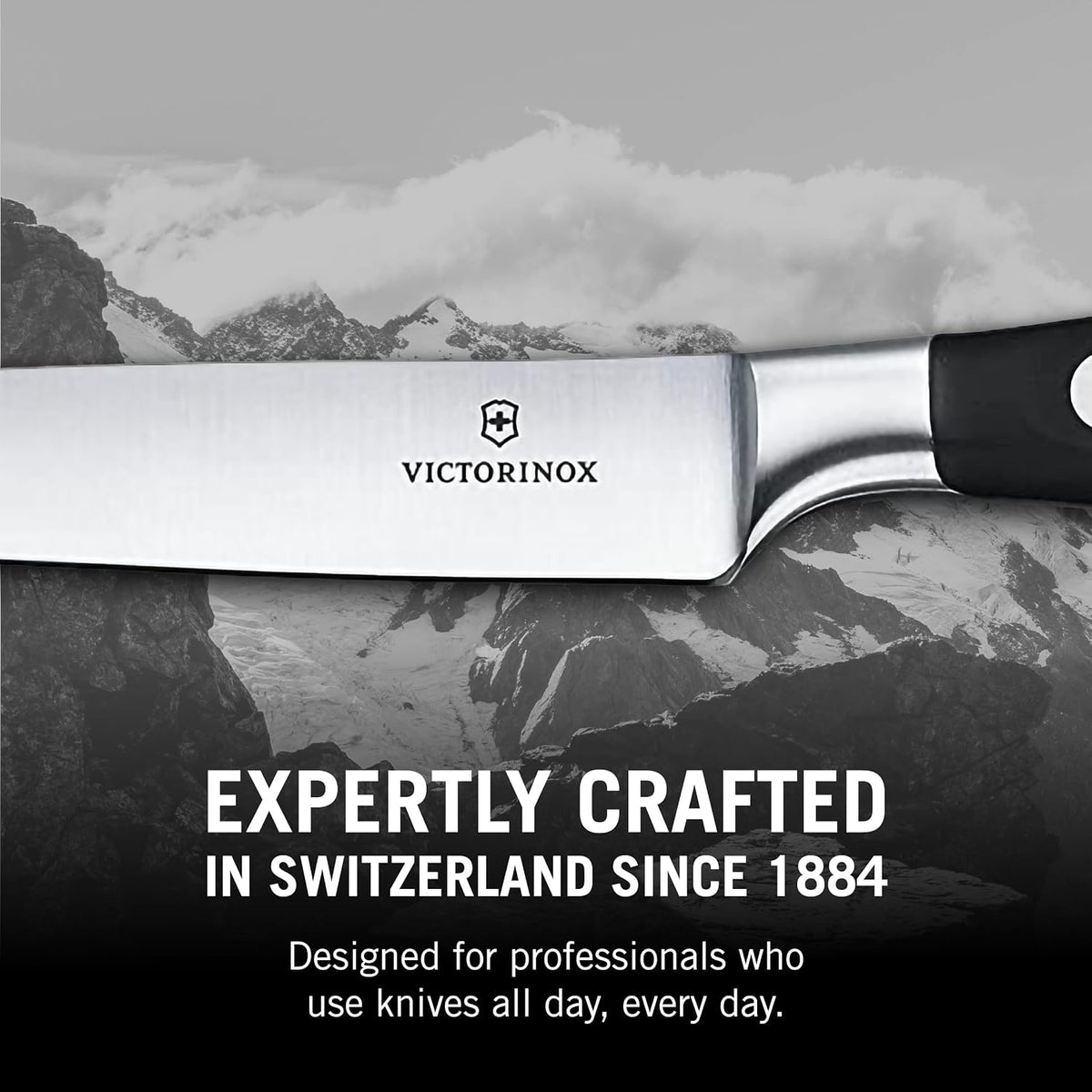 Grand Maître 6" Chef's Knife - Stainless Steel Kitchen Slicer | high-carbon blade with ergonomic non-slip handle. Professional Swiss quality for meat and vegetable prep