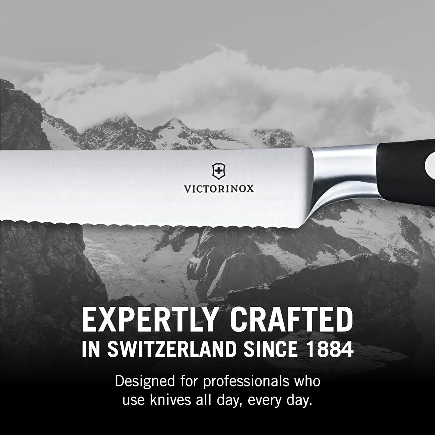 Grand Maître 6" Chef's Knife - Stainless Steel Kitchen Slicer | high-carbon blade with ergonomic non-slip handle. Professional Swiss quality for meat and vegetable prep