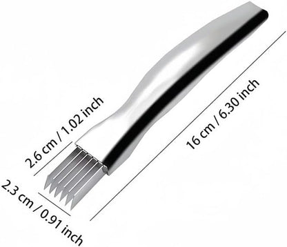 2024 New Shred Silk The Knife, Stainless Steel Chopped Green Onion Knife, Kitchen Vegetable Cutter Sharp Scallion Shredding Cutter Shred Knife Household Multifunctional Food Slicer Gadget