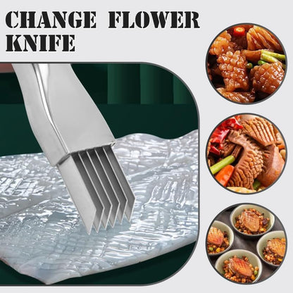 2024 New Shred Silk The Knife, Stainless Steel Chopped Green Onion Knife, Kitchen Vegetable Cutter Sharp Scallion Shredding Cutter Shred Knife Household Multifunctional Food Slicer Gadget