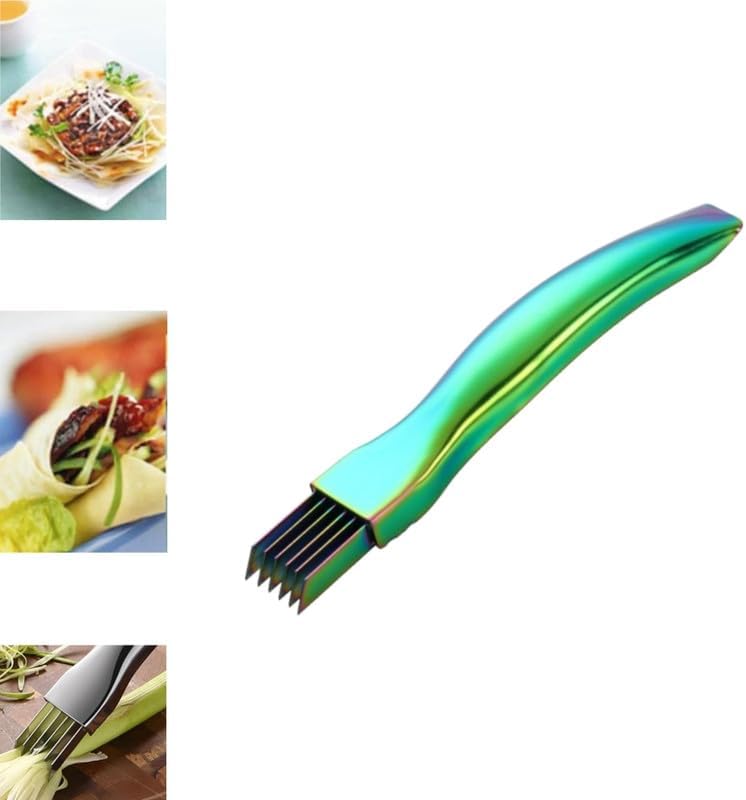 2024 New Shred Silk The Knife, Stainless Steel Chopped Green Onion Knife, Kitchen Vegetable Cutter Sharp Scallion Shredding Cutter Shred Knife Household Multifunctional Food Slicer Gadget