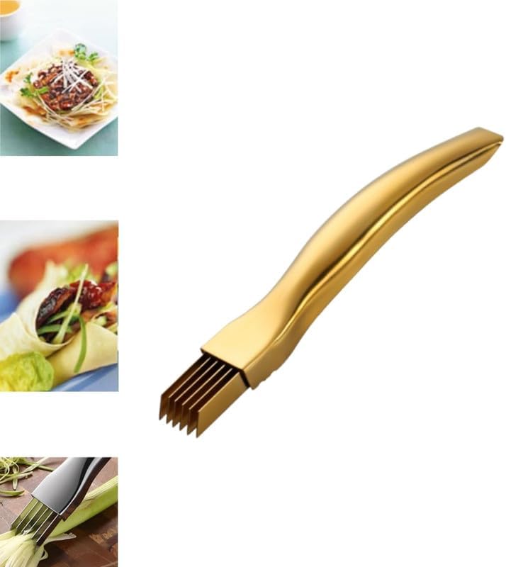 2024 New Shred Silk The Knife, Stainless Steel Chopped Green Onion Knife, Kitchen Vegetable Cutter Sharp Scallion Shredding Cutter Shred Knife Household Multifunctional Food Slicer Gadget