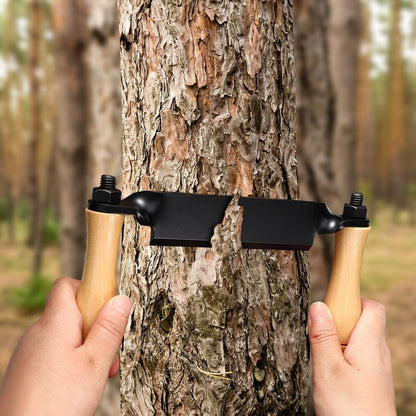 2 Pcs 5 Inch Draw Shave Knife Set Draw Shave Knife Straight and Curved Woodworking Debarking Hand Tool Wood Razor Shaving Wood Barking Tool for Men(Straight, Curved)
