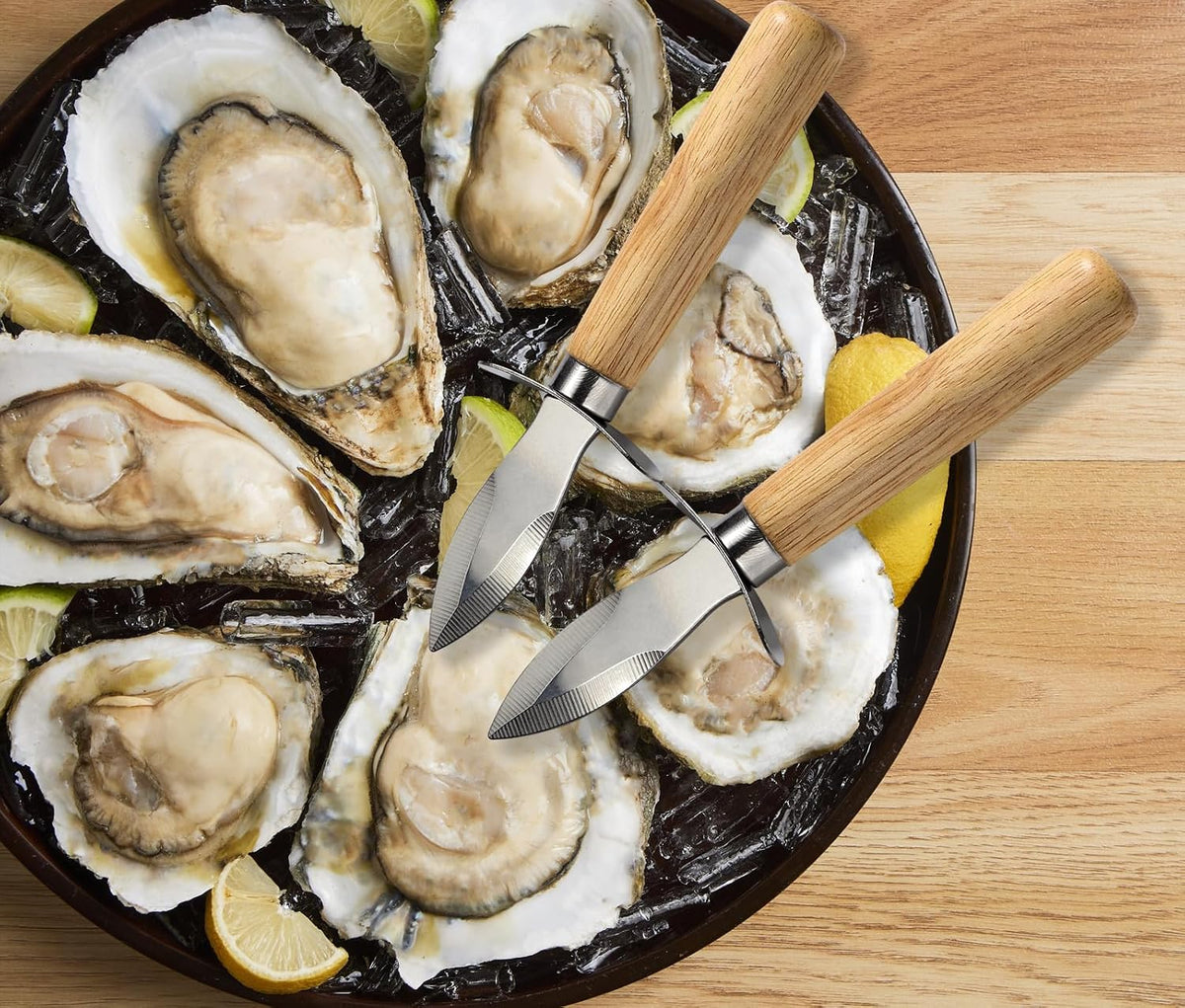 Oyster Knife Stainless Steel Oyster Shucking Knife Set of 4 for Seafood Tools