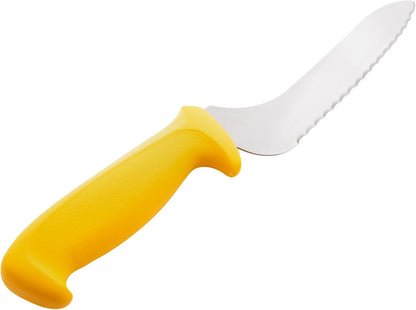 Mundial 5600 Series 7-Inch Offset Serrated Edge Sandwich Knife with Yellow Handle