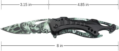 Tac-Force Folding Pocket Knife, 3.25-inch Serrated Blade, Orange Aluminum Handle, 7.75-inch Overall Length TF-705EM