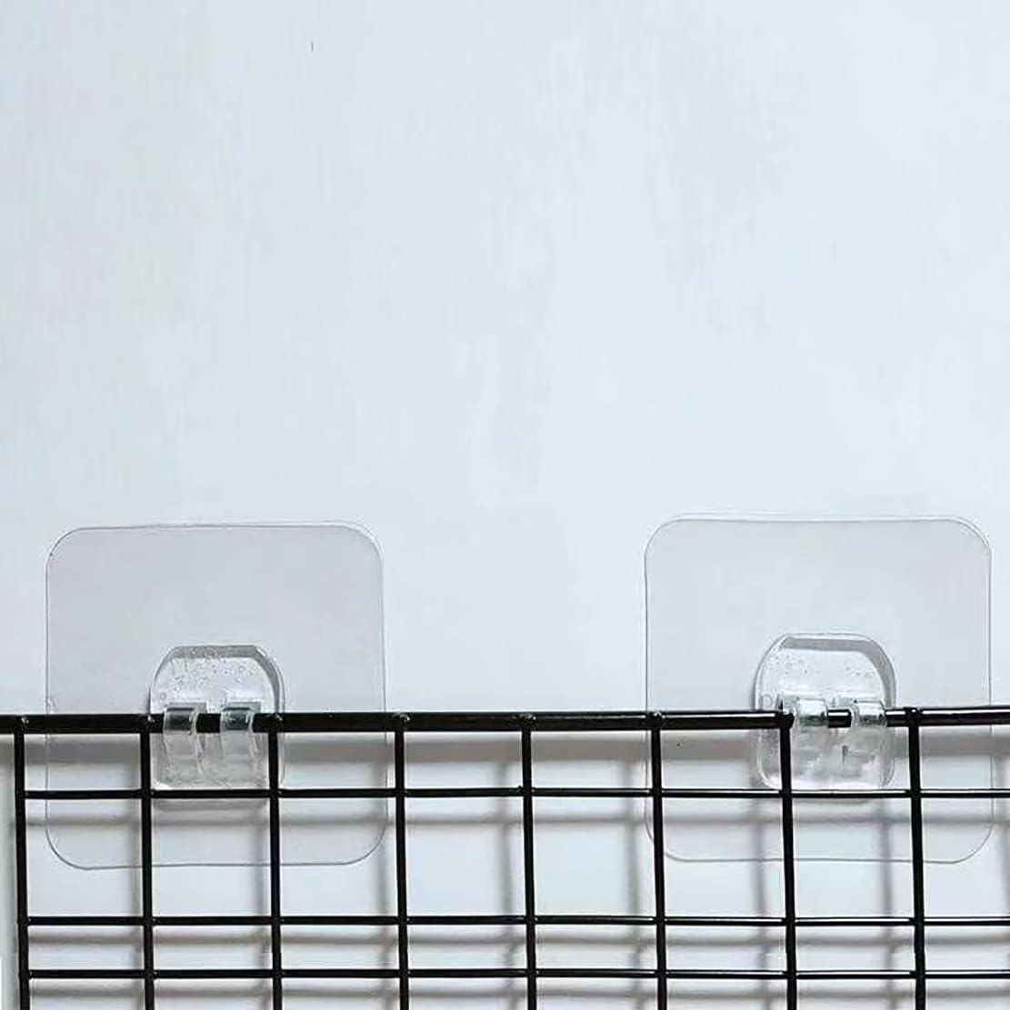 12 PCS Wall Mounted Replacement Sticky pads for Kitchen Bathroom Shower Caddy Organizer Rack Holder Nail Free Adhesive Hooks (Square)