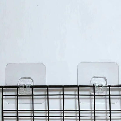 12 PCS Wall Mounted Replacement Sticky pads for Kitchen Bathroom Shower Caddy Organizer Rack Holder Nail Free Adhesive Hooks (Square)