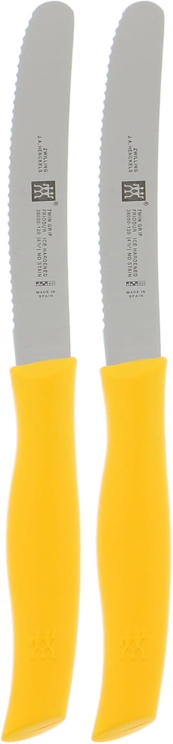 ZWILLING TWIN Grip 4.5-inch Serrated Utility Knife - Red