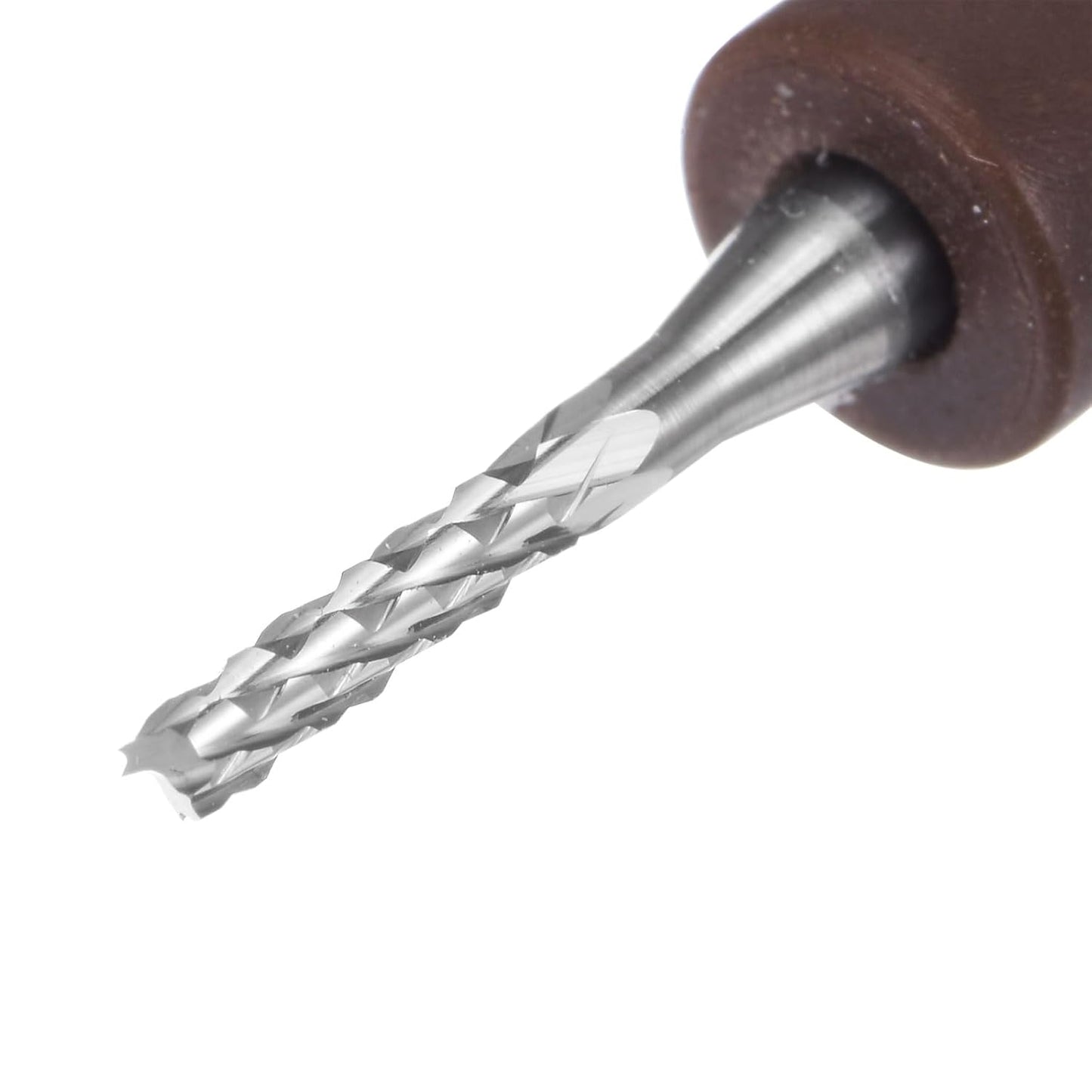 HARFINGTON 10pcs End Mill Bits 0.8mm Solid Carbide CNC Router Bits Engraving Cutter Tools for PCB Circuit Board Milling Machine Wood Carving, 1/8" Straight Shank