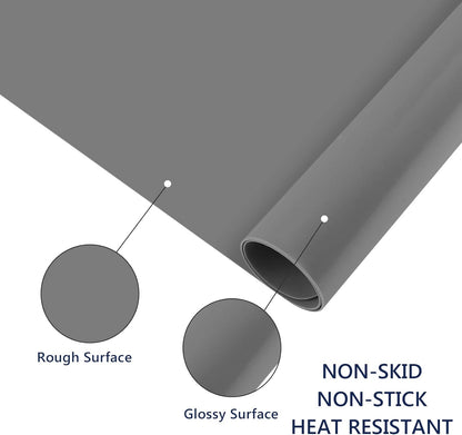 Gartful 2 Pack Silicone Crafting Mats, 15.7" x 11.8" Silicone Mat for Crafts, Large Heat Resistant Sheet for Jewelry Casting, Epoxy Resin, Painting, Counter Table Protector, Placemat, Nonstick, Black