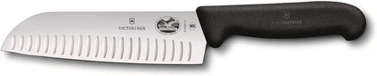 Victorinox VIC-5.2523.17US2 Fibrox Pro Santoku 7" Granton Blade 1½" width at handle Black,Multi