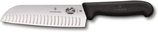 Victorinox VIC-5.2523.17US2 Fibrox Pro Santoku 7" Granton Blade 1½" width at handle Black,Multi