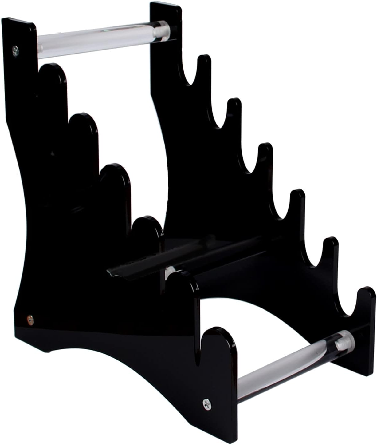 WANLIAN Knife Display Stand,Knife Holder Knife Storage Rack Acrylic Knife Display Case for display collectible knives (Black)