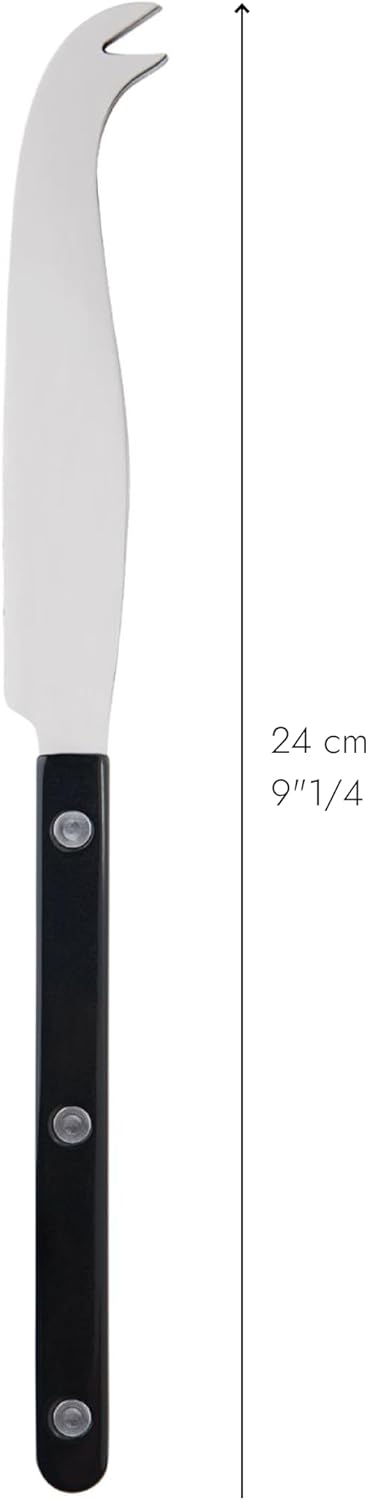 SABRE PARIS - Cheese Knife 9.4 inches - Bistrot Collection - All Cheeses - Stainless Steel & Nylon - Dishwasher Safe - Navy Blue - Brilliant Finish