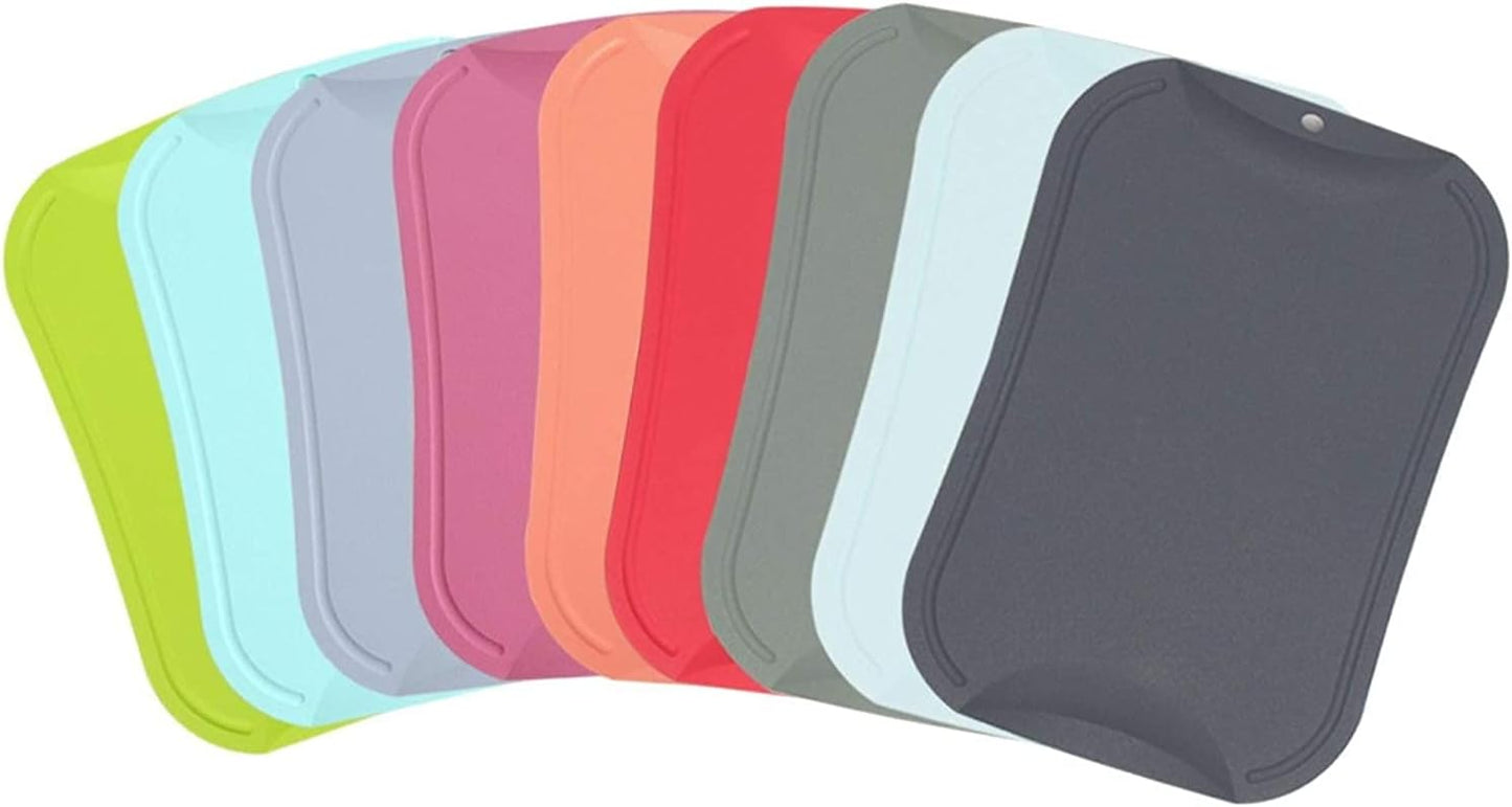doblé Non-Scratch Flexible Cutting Board for Chopping, Scratch Free Juice Grooves with Easy Grip Handle, Non-Slip Dishwasher Safe for Kitchen (Large (15.6" x 10.7"), Green)