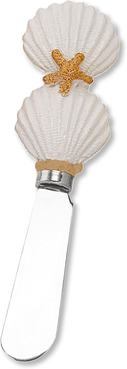 Supreme Housewares Tiki Bar Cheese Spreaders, Hand-Painted Resin Handles with Stainless Steel Blades for Spreading Cream Cheese, Butter, and Jam, Assorted Designs, Set of 4