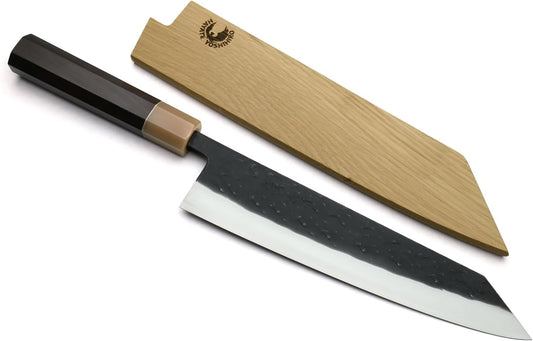 Yoshihiro Kurouchi Stainless Clad High Performance SLD Japanese Petty-Kiritsuke Knife (6" (150mm) & Saya Cover)