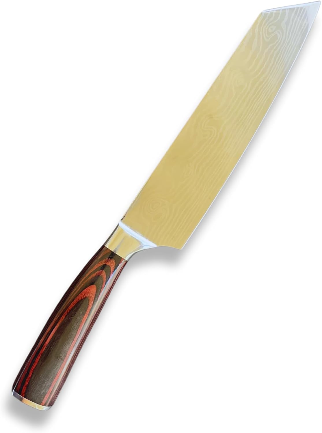 VICIUS Laser Damascus 8-Inch Kiritsuke Knife – Precision Stainless Steel Blade with Ergonomic Handle for Professional Chefs