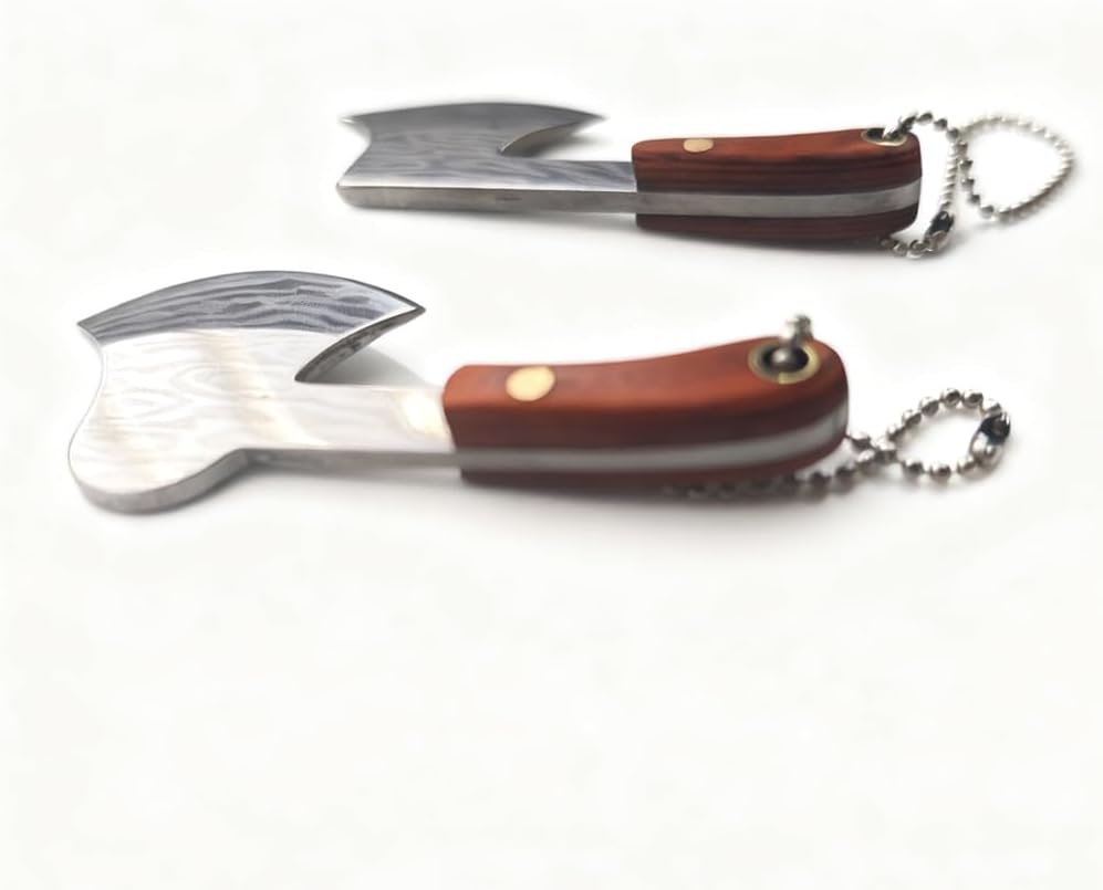 2pcs Stainless Steel Portable Mini Pocket Knife Small Knife Tiny Thumb Multitool Box Cutter Tools (Chef Knife)