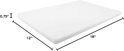 Big 30 x 18 Plastic Cutting Board - 3/4 Inch Thick for Meat, Game and Fish - Commercial Grade HDPP Poly with NSF Stamp, Weighs 13 Pounds, White