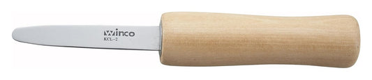 Winco KCL-2 6.63-Inch Oyster/Clam Knife with 2.88-Inch Blade,Stainless Steel, Tan,Medium