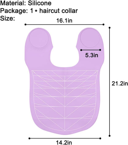 Silicone Hair Cutting Guide Collar - Waterproof Cutting Mat for Hair Stylist - Hair Cutting Cape