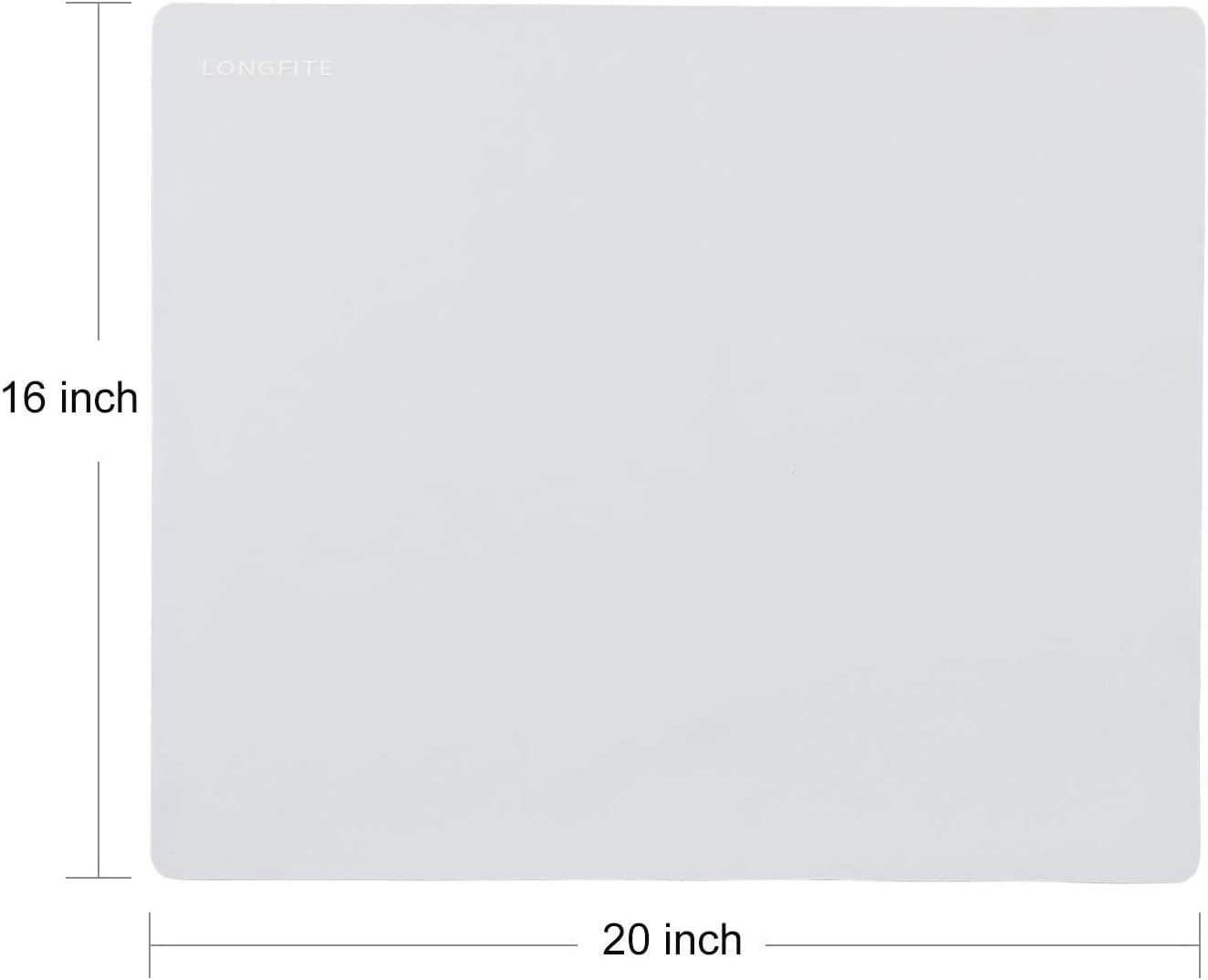 LONGFITE Large Silicone Counter Mat 19.68x15.74 inch Multipurpose Table Placemat Countertop Protector Baking Pastry Mat Nonstick, Nonskid and Heat Resistent (Large, Blue)