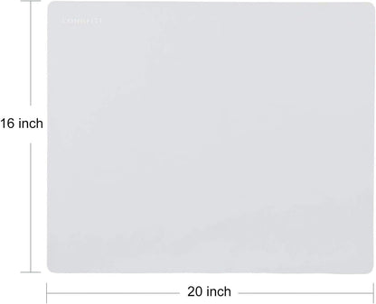 LONGFITE Large Silicone Counter Mat 19.68x15.74 inch Multipurpose Table Placemat Countertop Protector Baking Pastry Mat Nonstick, Nonskid and Heat Resistent (Large, Blue)
