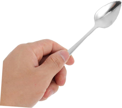 IMIKEYA Stainless Steel Grapefruit Spoons and Knife Set with Serrated Edges Ergonomic Handle for Easy Cutting of Kiwi and Desserts Kitchen Utensil Set