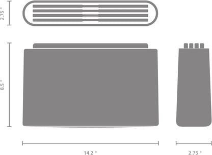 Brabantia Tasty+ Chopping Board Set with Integrated Phone & Tablet Holder Stand| 4 Piece Kitchen Cutting Boards with Organizer Case | Double-Sided | Non-Slip Wooden Look | Dark Gray