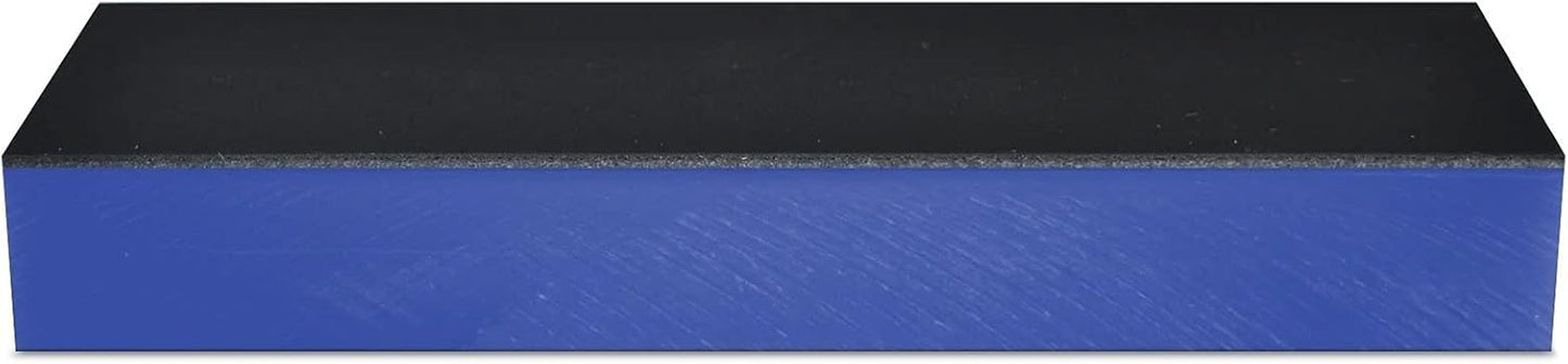 Jende 1 Micron 2"x6" Nanocloth Knife Strop (unloaded)-3/4" thick Acrylic, Premium Strop for Diamond Emulsions Blue
