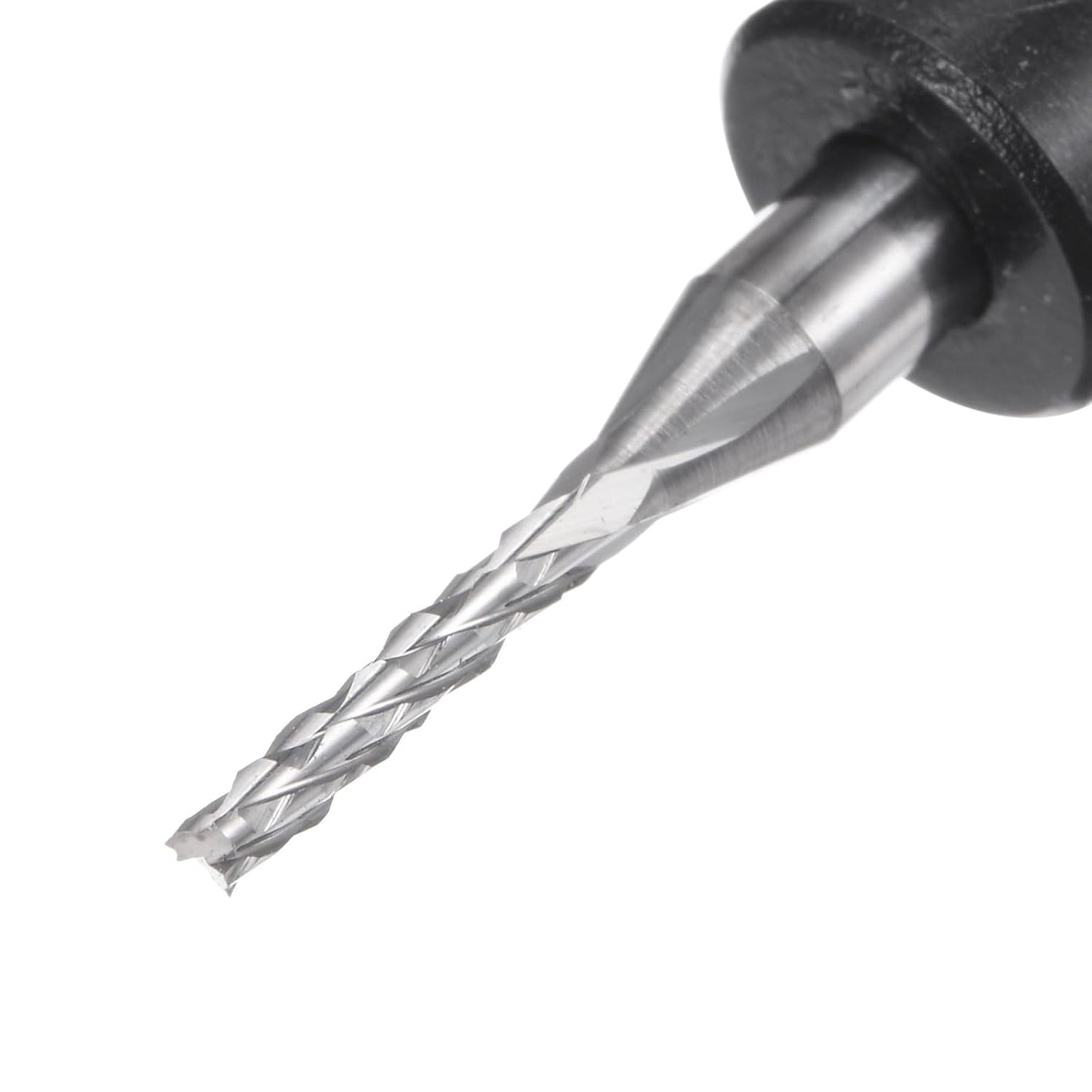 HARFINGTON 10pcs End Mill Bits 0.8mm Solid Carbide CNC Router Bits Engraving Cutter Tools for PCB Circuit Board Milling Machine Wood Carving, 1/8" Straight Shank