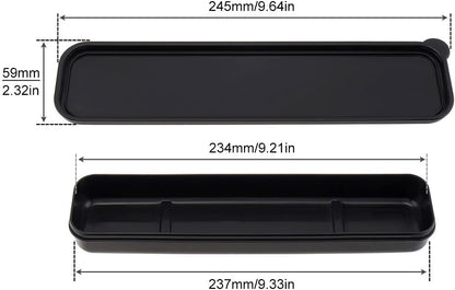 Portable Flatware Box Travel Tableware Storage Case, Simple Tableware Storage Box Case for Cutlery Kit, 9.64 x 2.32 inches (Black)