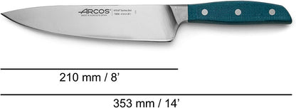 Arcos Forged Boning Knife in Nitrum Stainless Steel, Professional 6 Inch Butcher Knife for Removing Meat from Bones, Ergonomic Blue Handle, Brooklyn Series