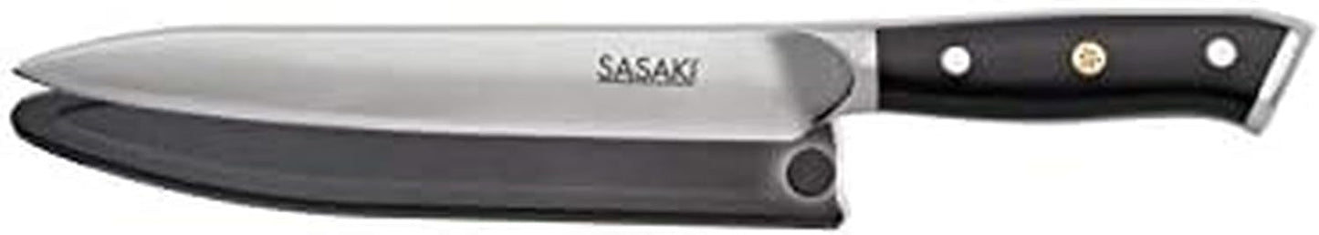 Sasaki 5228194 Masuta Japanese AUS-10 Stainless Steel Santoku Knife with Locking Sheath, 7-Inch