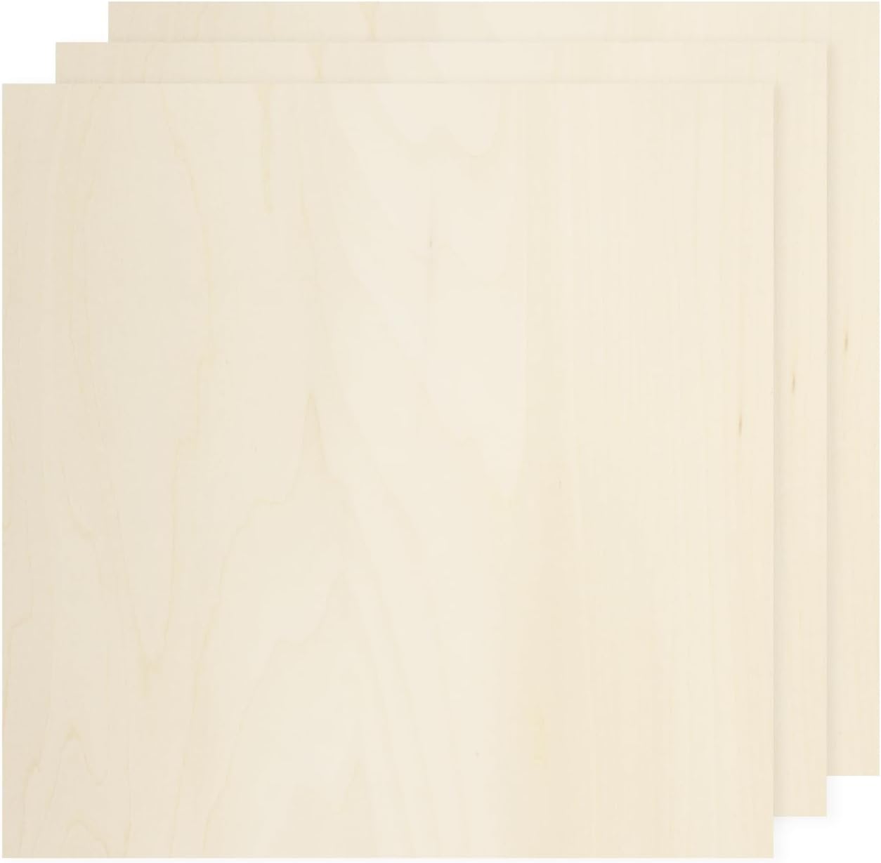 MECCANIXITY 3pcs Basswood Sheets 12 x 8 x 3/8 Inch Unfinished Wood Boards Plywood for DIY Crafts Laser Cutting with Smooth Surfaces