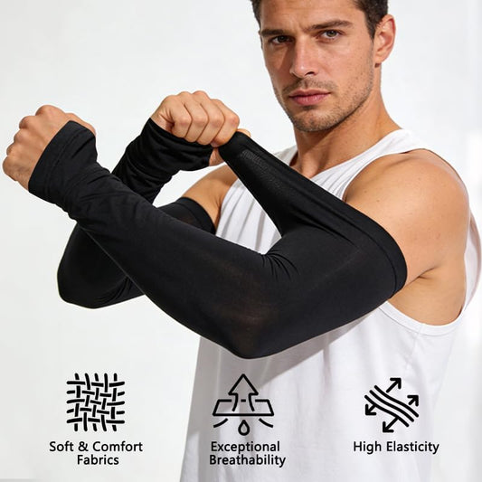 Arm Sleeves, Cooling UV Sun Protection Compression Sleeves for Men and Women, Basketball Cycling Arm Sleeves