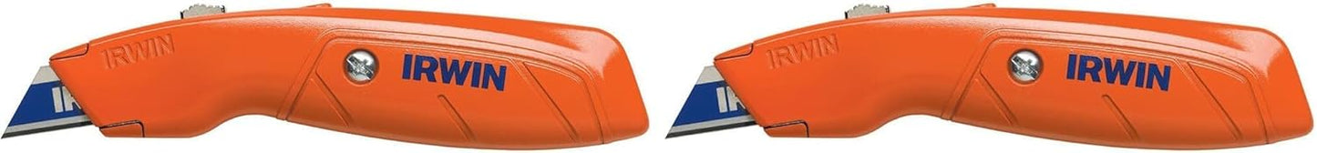 IRWIN Hi-Vis Retractable Utility Knife, 2082300, Orange