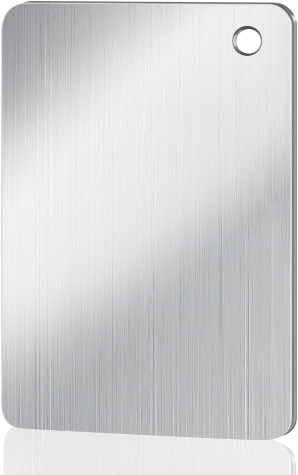 Titanium Cutting Board Set of 3 for Kitchen, Stainless Steel Double-Sided Food-Grade Cutting Boards for Meat Cheese Vegetable Fruit (S M L)