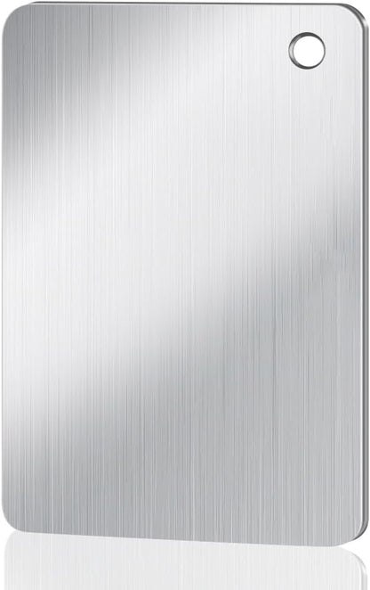 Titanium Cutting Board Set of 3 for Kitchen, Stainless Steel Double-Sided Food-Grade Cutting Boards for Meat Cheese Vegetable Fruit (S M L)