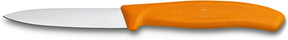 Victorinox Swiss Classic 2 Piece Paring Knife Set Straight Edge Pointed Tip - Orange