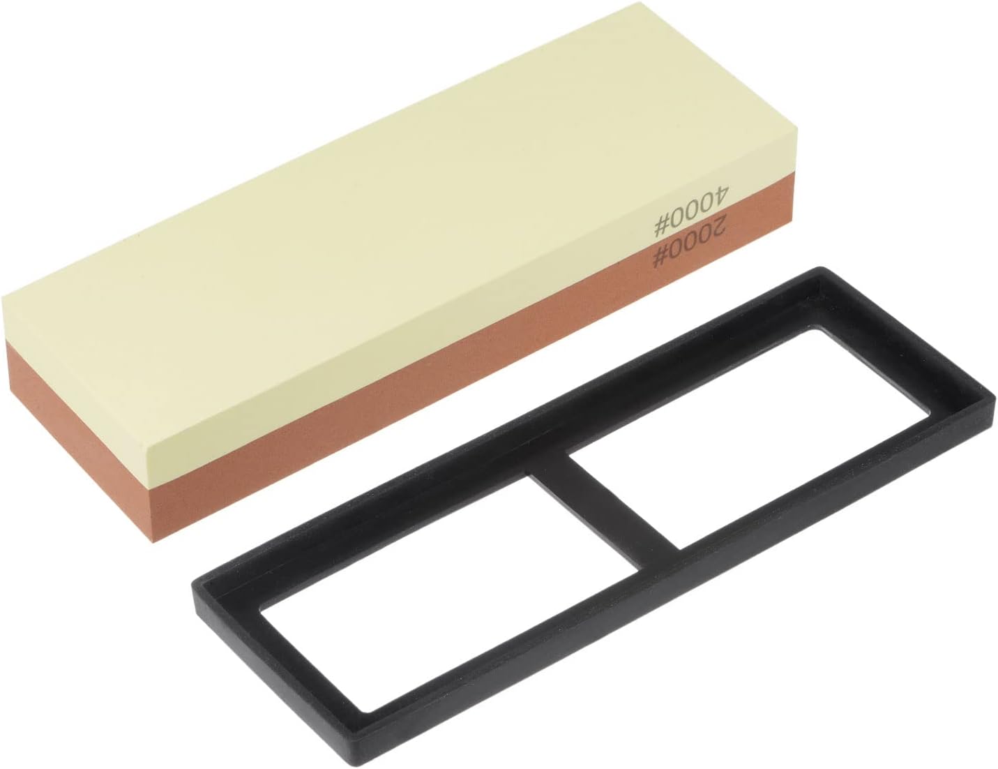 uxcell Sharpening Stones 2000/4000 Grit 2 Side Combination Whetstone Knife Sharpener Stone 180x60x29mm